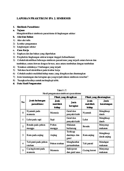Detail Contoh Tabel Pengamatan Nomer 43