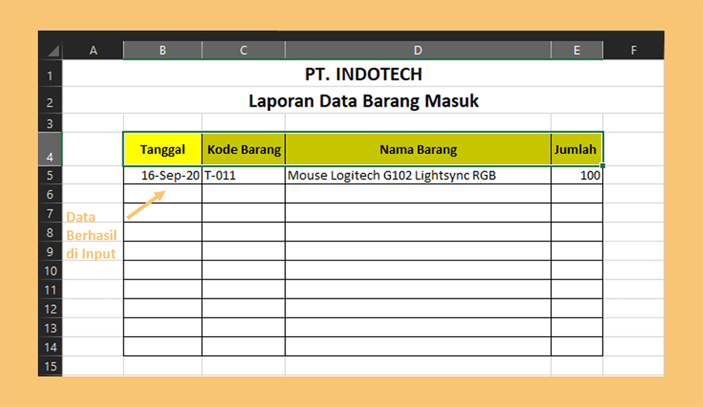 Detail Contoh Tabel Penjualan Barang Nomer 2