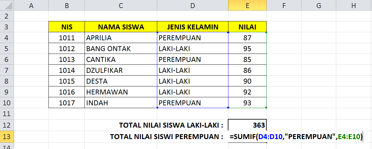 Detail Contoh Tabel Sederhana Nomer 14