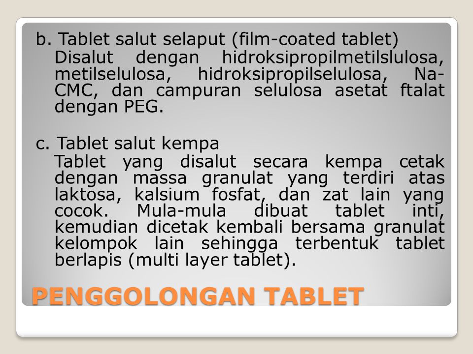 Detail Contoh Tablet Salut Enterik Nomer 25