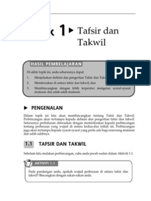 Detail Contoh Tafsir Dan Takwil Nomer 21