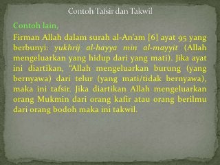 Detail Contoh Tafsir Dan Takwil Nomer 27