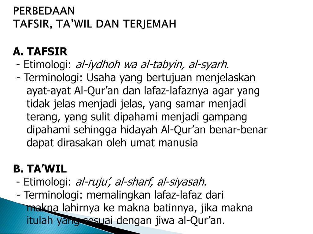 Detail Contoh Tafsir Dan Takwil Nomer 4