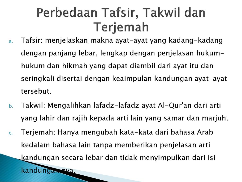 Detail Contoh Tafsir Dan Takwil Nomer 5