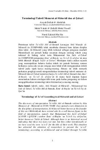 Detail Contoh Tafsir Dan Takwil Nomer 46