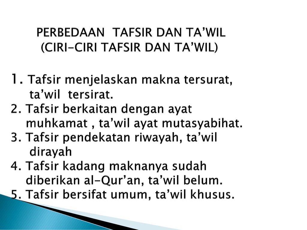 Detail Contoh Tafsir Dan Takwil Nomer 8