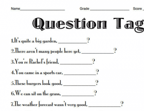 Detail Contoh Tag Question Nomer 12