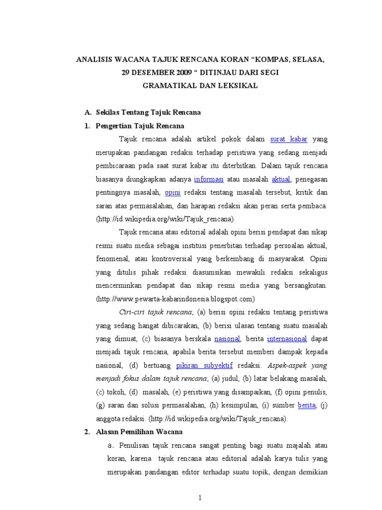 Detail Contoh Tajuk Rencana Di Koran Nomer 39