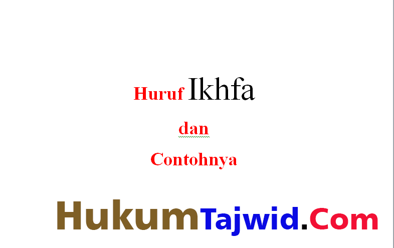 Detail Contoh Tajwid Ikhfa Nomer 53
