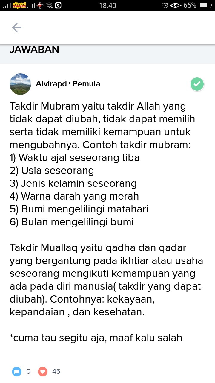 Detail Contoh Takdir Allah Nomer 44