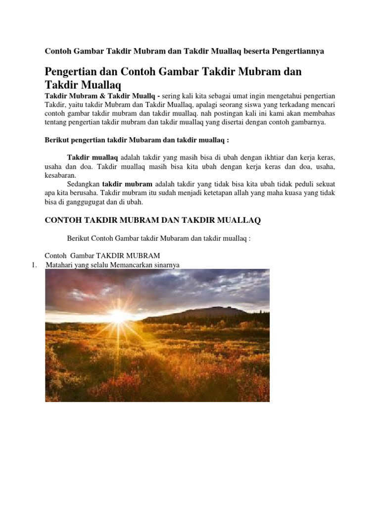 Detail Contoh Takdir Allah Nomer 51