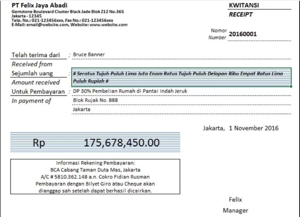Detail contoh tanda terima pembayaran koleksi nomer 21