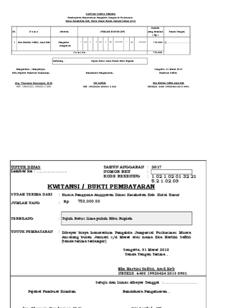 Detail Contoh Tanda Terima Pembayaran Nomer 38