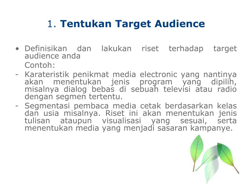 Detail Contoh Target Audience Nomer 13