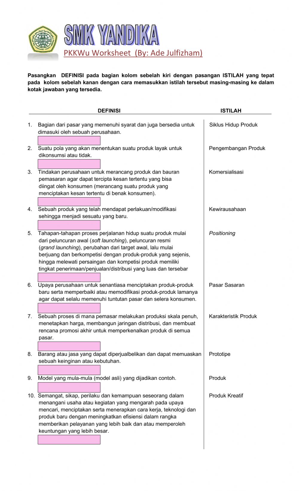 Detail Contoh Target Hidup Nomer 45