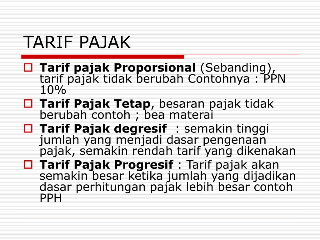 Detail Contoh Tarif Pajak Tetap Nomer 42