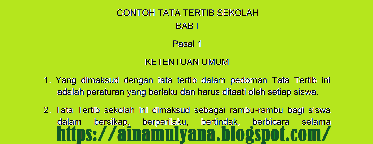 Detail Contoh Tata Tertib Nomer 26