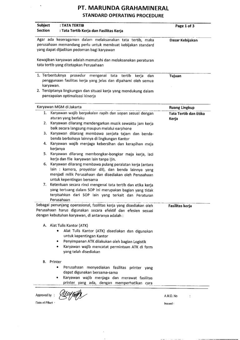 Detail Contoh Tata Tertib Perusahaan Nomer 12