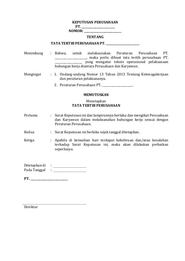 Detail Contoh Tata Tertib Perusahaan Nomer 5