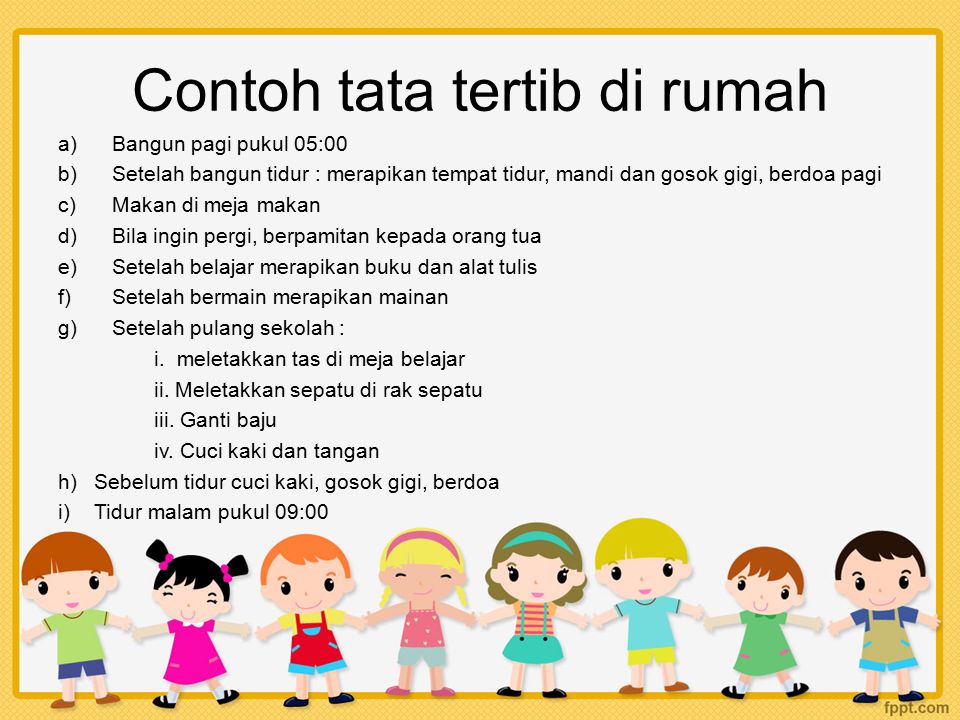 Detail Contoh Tata Tertib Rumah Nomer 7