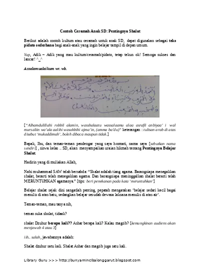 Detail Contoh Tausiah Singkat Nomer 38