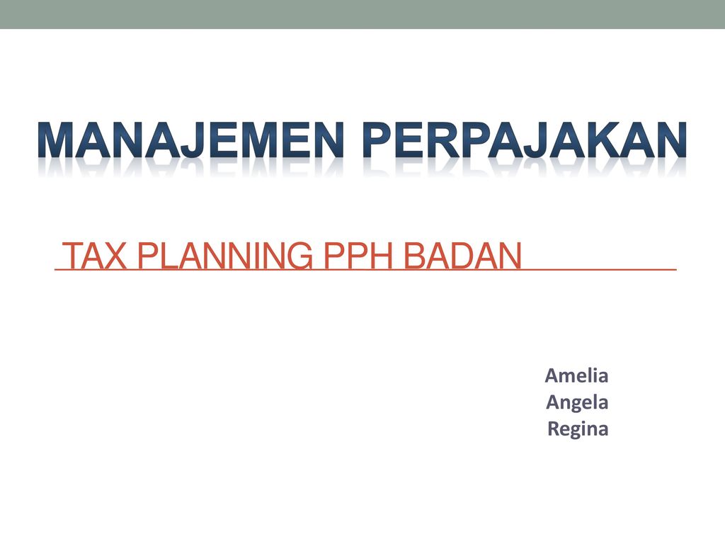 Detail Contoh Tax Planning Nomer 10