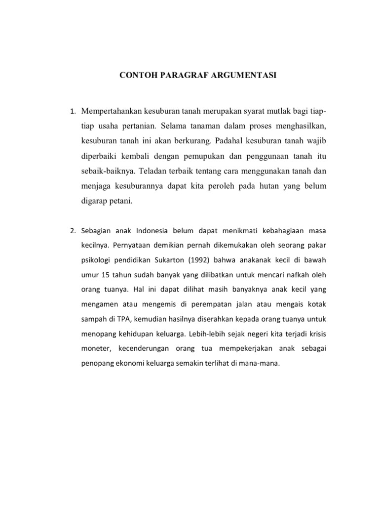 Detail Contoh Teks Argumentasi Nomer 3