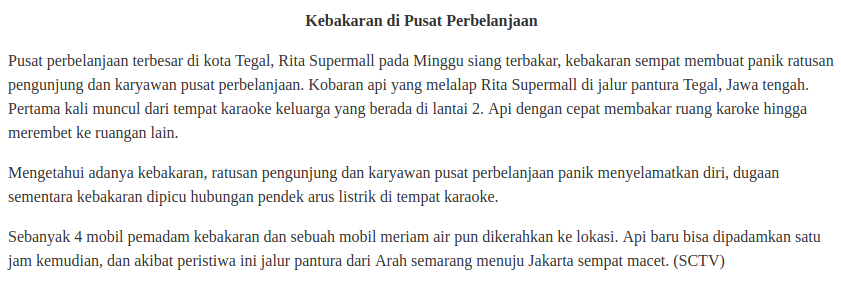 Detail Contoh Teks Berita Singkat Tentang Banjir Nomer 26