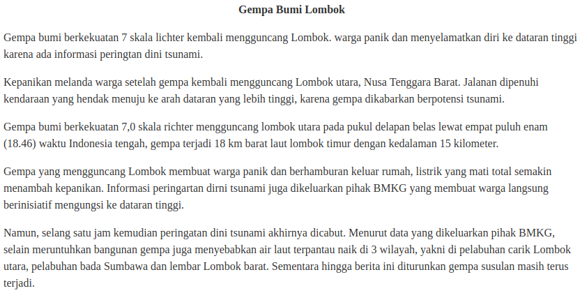 Detail Contoh Teks Berita Tentang Banjir Nomer 9