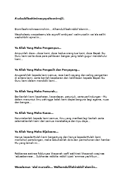 Detail Contoh Teks Doa Nomer 16