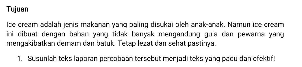 Detail Contoh Teks Laporan Percobaan Tentang Makanan Dan Minuman Nomer 52