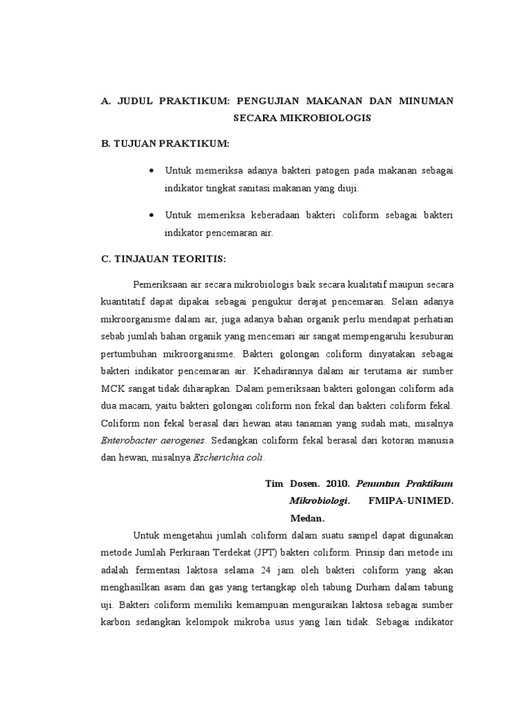 Detail Contoh Teks Laporan Percobaan Tentang Makanan Dan Minuman Nomer 8