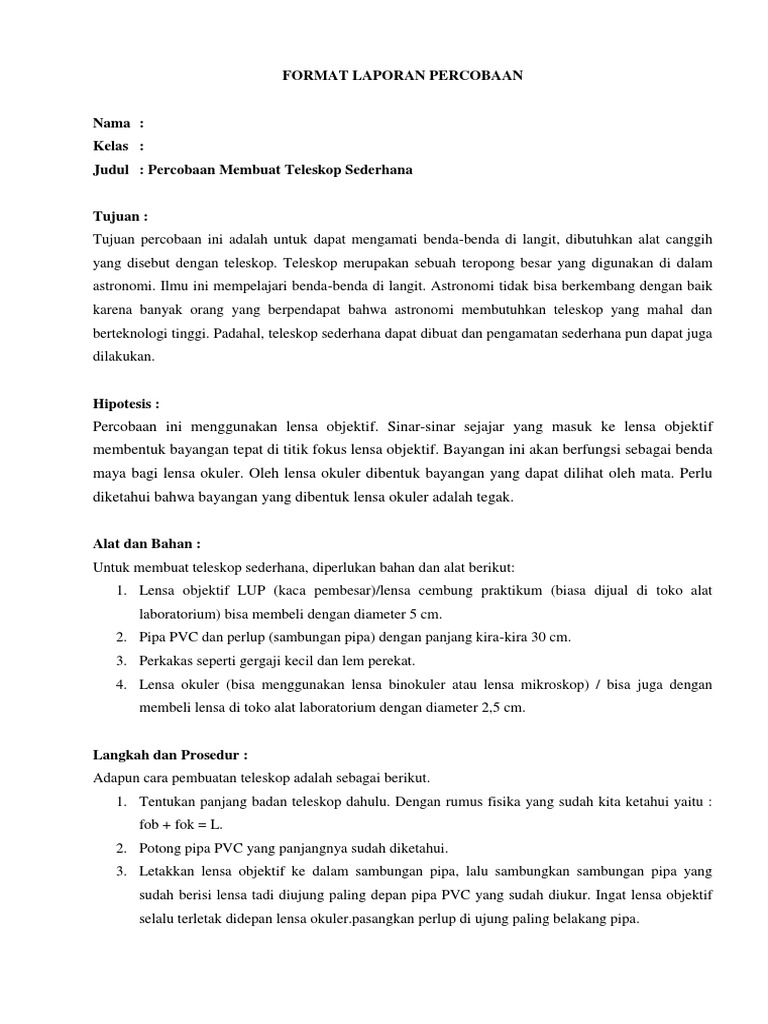 Detail Contoh Teks Laporan Percobaan Tentang Makanan Dan Minuman Nomer 10