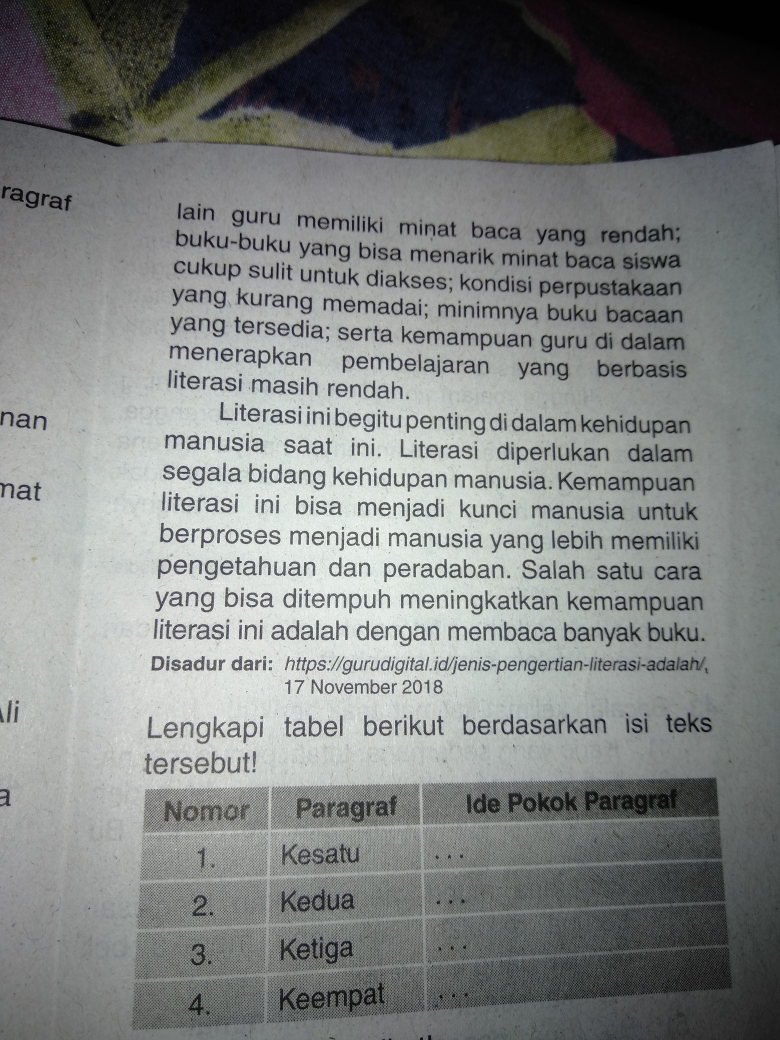 Detail Contoh Teks Literasi Nomer 45