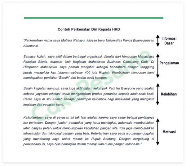 Contoh Teks Perkenalan Diri Saat Interview Kerja - KibrisPDR