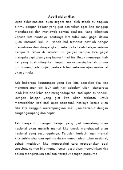 Detail Contoh Teks Persuasif Nomer 9