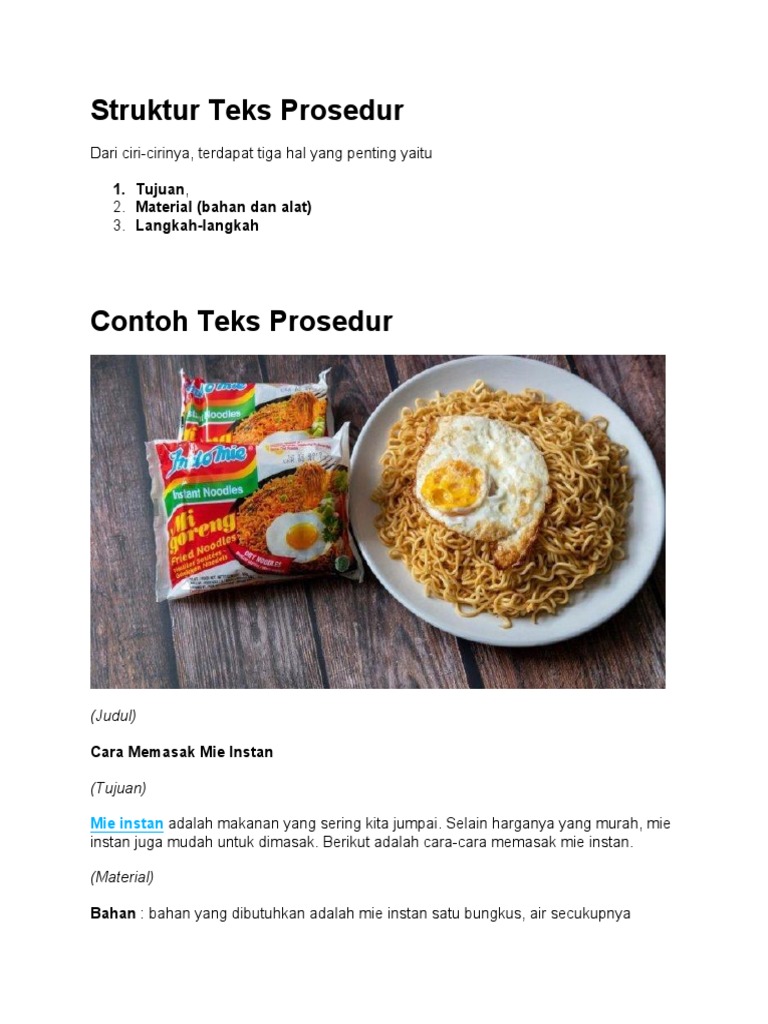 Detail Contoh Teks Prosedur Nomer 55