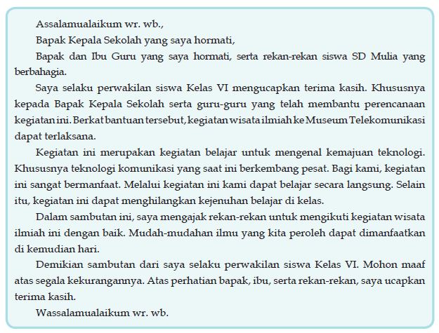 Detail Contoh Teks Sambutan Nomer 40