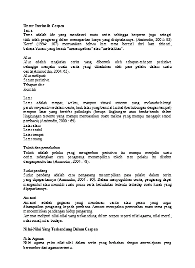 Detail Contoh Tema Cerpen Nomer 46
