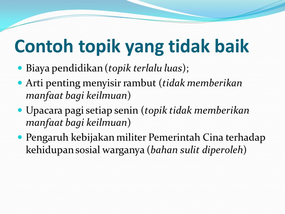 Detail Contoh Tema Topik Dan Judul Nomer 4