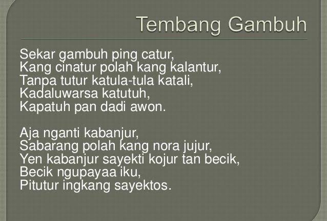 Detail Contoh Tembang Gambuh Tema Pendidikan Nomer 10