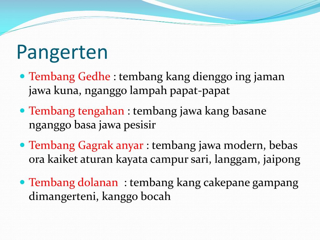 Contoh Tembang Tengahan - 55+ Koleksi Gambar