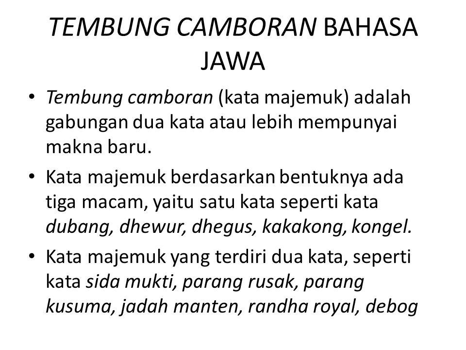 Detail Contoh Tembung Camboran Nomer 20