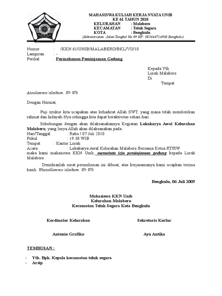 Detail Contoh Tembusan Surat Resmi Nomer 14