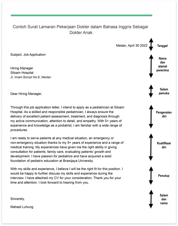 Detail Contoh Template Surat Lamaran Kerja Nomer 50