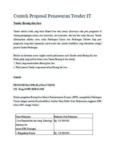 Detail Contoh Tender Proyek Nomer 34