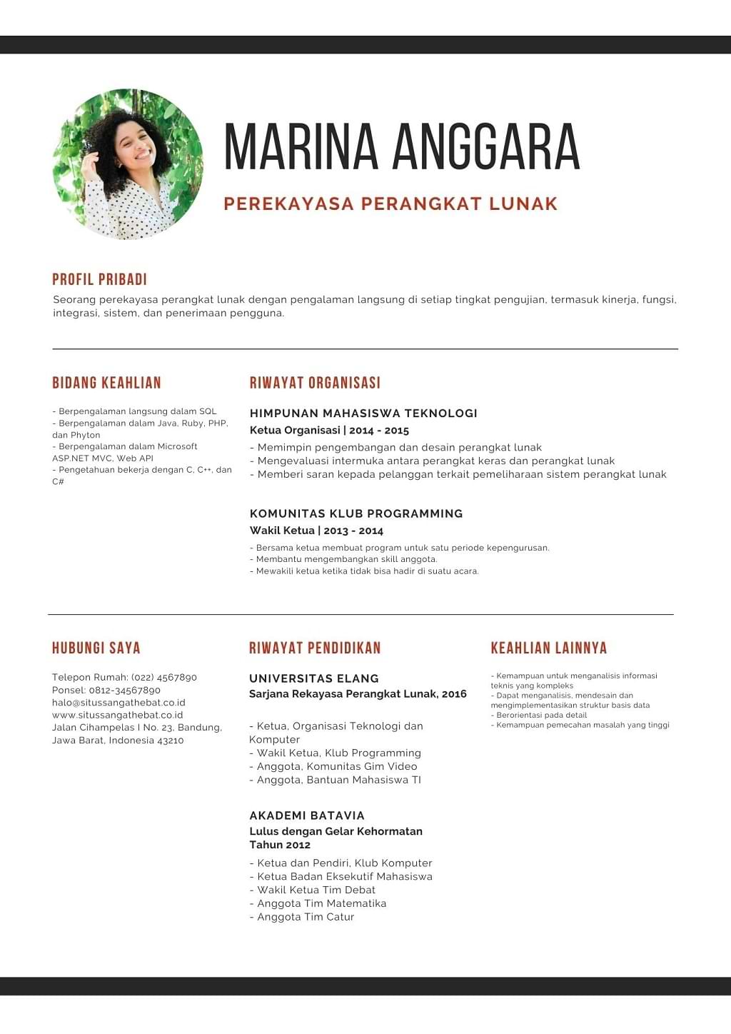 Detail Contoh Tentang Saya Di Cv Nomer 47