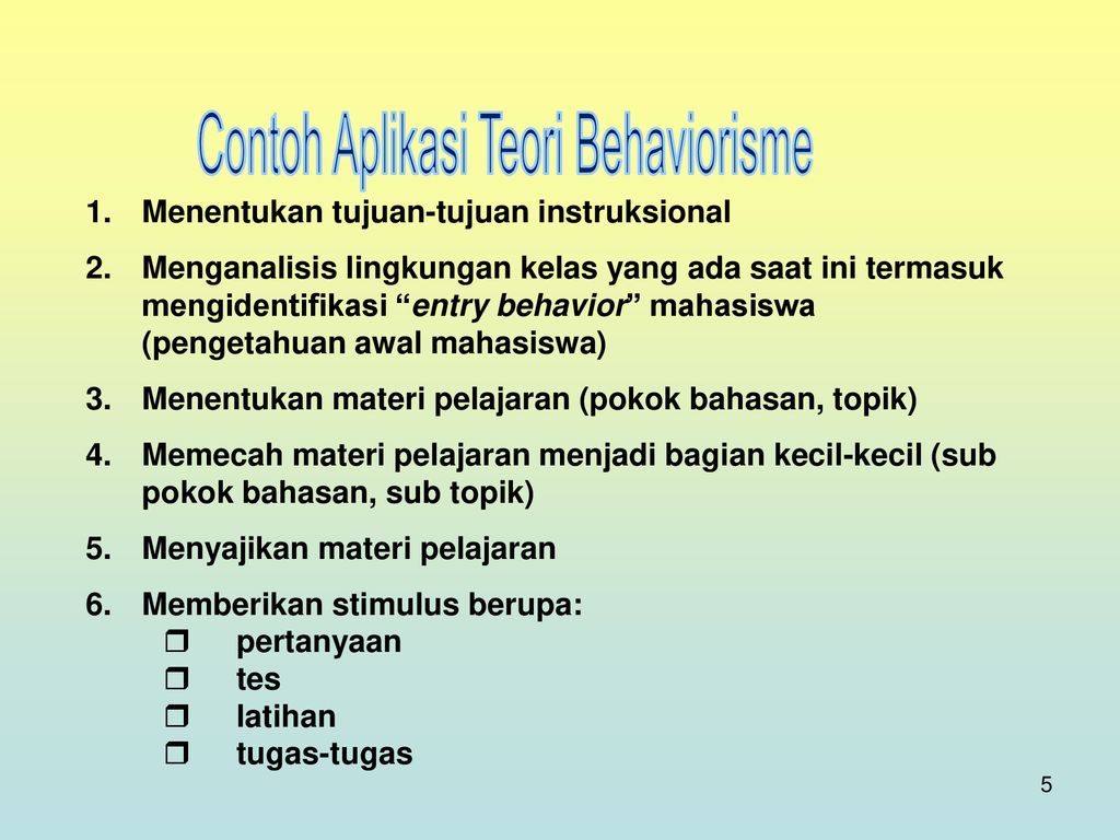 Detail Contoh Teori Behaviorisme Di Sekolah Nomer 4