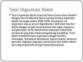 Detail Contoh Teori Organisasi Klasik Nomer 11