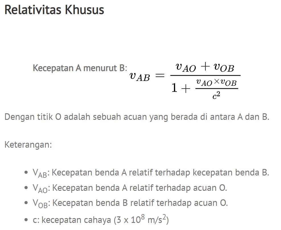 Detail Contoh Teori Relativitas Nomer 12